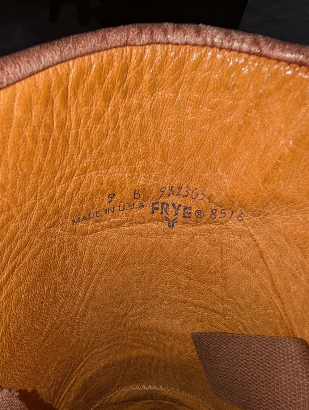 Vintage 80s FRYE Made in USA Tall Leather Campus Boots - Size 9B - Picture 13 of 13
